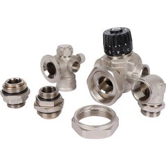 Изображение товара Насосно-смесительный узел Stout для теплого пола с термостатическим клапаном без насоса (SDG-0120-001000)