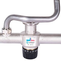 Насосно-смесительный узел Stout для теплого пола с термостатическим клапаном без насоса (SDG-0120-007000) - фото 6