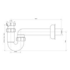 Сифон для раковины и мойки McAlpine 1 1/2х40 мм без выпуска с отводом с соединением 40 мм (MRSK14) - фото 5