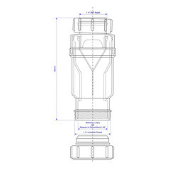 Сифон для раковины и мойки McAlpine 1 1/2х40 мм без выпуска (MRNRV40-PB) - фото 4