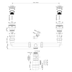 Сифон для двойной мойки McAlpine 1 1/2х40 мм с выпуском d70 мм (MRSK5-A) - фото 6