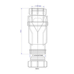 Сифон для раковины и мойки McAlpine 1 1/2х50 мм без выпуска (MRNRV50-PB) - фото 3