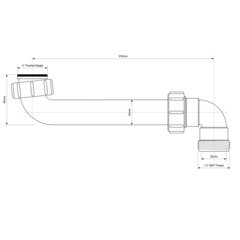 Соединение для сифона McAlpine 1 1/4 23 см белый (HC13-32) - фото 4