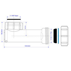 Сифон для раковины McAlpine 1 1/4х40 мм без выпуска (WHB1-40) - фото 5