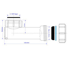 Сифон для раковины McAlpine 1 1/4х32 мм без выпуска (WHB1-32) - фото 4