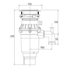 Измельчитель пищевых отходов Bone Crusher ВС-810 Slim Line 490 Вт 2600 об./мин (ВС810 AS-Slim Line) - фото 3