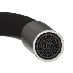 Смеситель для кухни Corsa Deco Vega Steel нержавеющая сталь/черный с гибким изливом однорычажный (966366) - фото 6