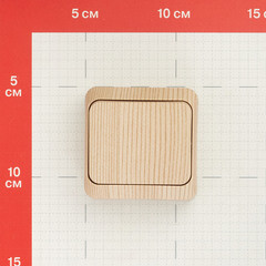 Выключатель Systeme Electric Этюд одноклавишный накладной сосна (BA10-001D) - фото 2