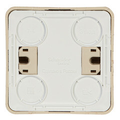 Выключатель Systeme Electric Этюд двухклавишный накладной сосна (BA10-002D) - фото 3