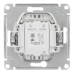 Выключатель Systeme Electric Glossa двухклавишный встраиваемый белый (GSL000151) - фото 3
