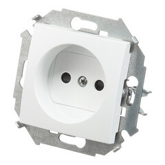 Розетка Simon 15 встраиваемая белая со шторками (1591444-030) - фото 4