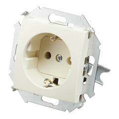 Розетка Simon 15 встраиваемая слоновая кость (1591432-031) - фото 3