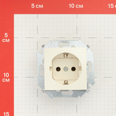Розетка Simon 15 встраиваемая слоновая кость (1591432-031) - фото 2