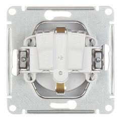 Розетка Systeme Electric Glossa встраиваемая алюминий со шторками (GSL000345) - фото 3