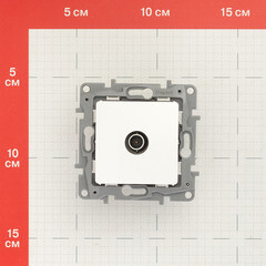 Розетка телевизионная Legrand Etika встраиваемая белая (672251) - фото 2