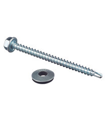 Саморезы кровельные с буром 65х4,8 мм металл-дерево оцинкованные (150 шт.) - фото 2