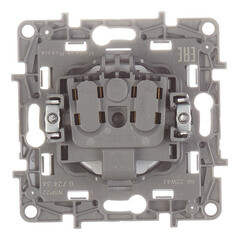 Розетка Legrand Etika встраиваемая алюминий со шторками (672434) - фото 4