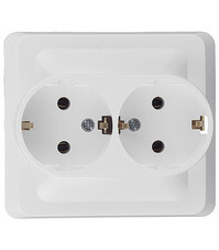 Розетка Systeme Electric Этюд встраиваемая белая (PC16-007B)