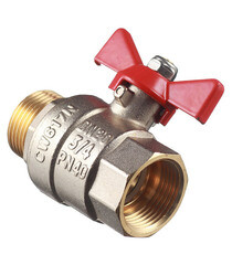 Кран шаровой латунный Valtec Base 3/4 ВР(г) х 3/4 НР(ш) бабочка прямой (VT.218.N.05) - фото 3