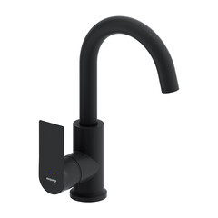 Смеситель для раковины Damixa Apollo однорычажный с поворотным изливом черный (470220300)