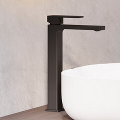 Смеситель для раковины высокий Damixa Gala однорычажный черный (530250300) - фото 2