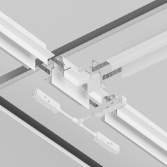Коннектор для магнитного шинопровода Т-образный Maytoni Technical Gravity белый (TRA010CT-42W) - фото 2