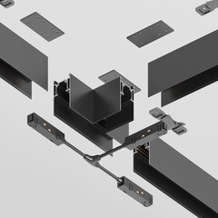 Коннектор для магнитного шинопровода Т-образный Maytoni Technical Gravity черный (TRA010CT-41B) - фото 4