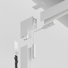 Коннектор для магнитного шинопровода L-образный Maytoni Technical Gravity белый (TRX010ICL-21W) - фото 3