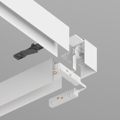 Коннектор для магнитного шинопровода L-образный Maytoni Technical Gravity белый (TRX010CL-21W) - фото 2