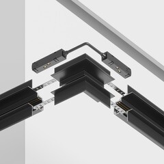 Коннектор для магнитного шинопровода L-образный Maytoni Technical Gravity черный (TRX010OCL-22B) - фото 2