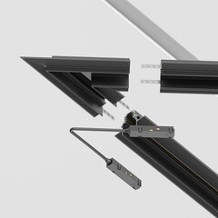 Коннектор для магнитного шинопровода L-образный Maytoni Technical Gravity черный (TRA010CLS-42B) - фото 4