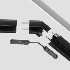 Коннектор для магнитного шинопровода L-образный Maytoni Technical Gravity черный (TRA010CLO-42B) - фото 4