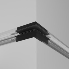 Коннектор для магнитного шинопровода L-образный Maytoni Technical Exility черный (TRA34CO-42B) - фото 2