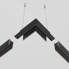 Коннектор для магнитного шинопровода L-образный Maytoni Technical Exility черный (TRA034HCL-41B) - фото 2