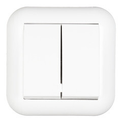 Изображение товара Выключатель Svet двухклавишный встраиваемый белый (0602-00101)