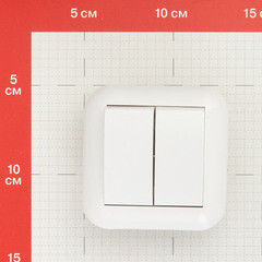 Выключатель Svet Эконом двухклавишный встраиваемый белый (0602-00101/0601-00061) - фото 3