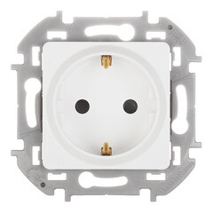 Изображение товара Розетка Legrand Inspiria встраиваемая белая со шторками (673730)