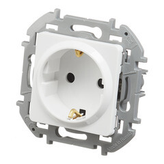 Розетка Legrand Inspiria встраиваемая белая со шторками (673730) - фото 3