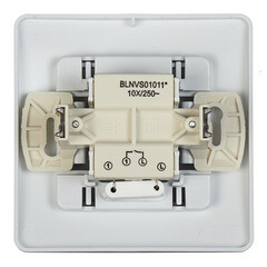 Выключатель Systeme Electric Blanca одноклавишный встраиваемый алюминий с подсветкой (BLNVS010113) - фото 3