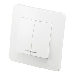 Выключатель Systeme Electric Blanca двухклавишный встраиваемый белый с подсветкой (BLNVS010511) - фото 4