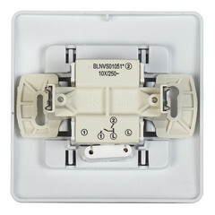 Выключатель Systeme Electric Blanca двухклавишный встраиваемый алюминий с подсветкой (BLNVS010513) - фото 3