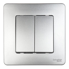 Переключатель Systeme Electric Blanca встраиваемый алюминий (BLNVS106603) - фото 1