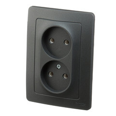 Розетка Systeme Electric Blanca встраиваемая антрацит (BLNRS000026) - фото 2