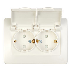 Розетка Systeme Electric Blanca встраиваемая молочная со шторками (BLNRS441122) - фото 4