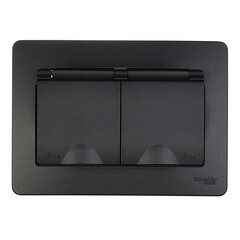 Изображение товара Розетка Systeme Electric Blanca встраиваемая антрацит со шторками (BLNRS441126)