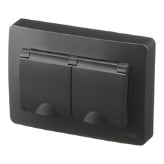 Розетка Systeme Electric Blanca встраиваемая антрацит со шторками (BLNRS441126) - фото 5