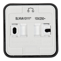 Выключатель Systeme Electric Blanca одноклавишный накладной антрацит с подсветкой (BLNVA101116) - фото 4