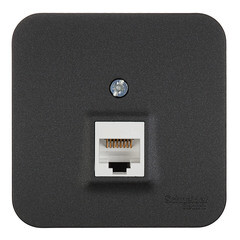 Изображение товара Розетка компьютерная Systeme Electric Blanca накладная антрацит RJ45 (BLNIA045006)