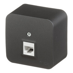 Розетка компьютерная Systeme Electric Blanca накладная антрацит RJ45 (BLNIA045006) - фото 4