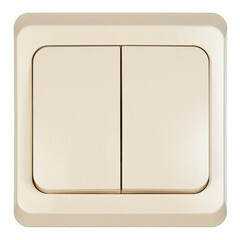 Изображение товара Выключатель Systeme Electric Этюд двухклавишный встраиваемый бежевый с подсветкой (BC10-006K)